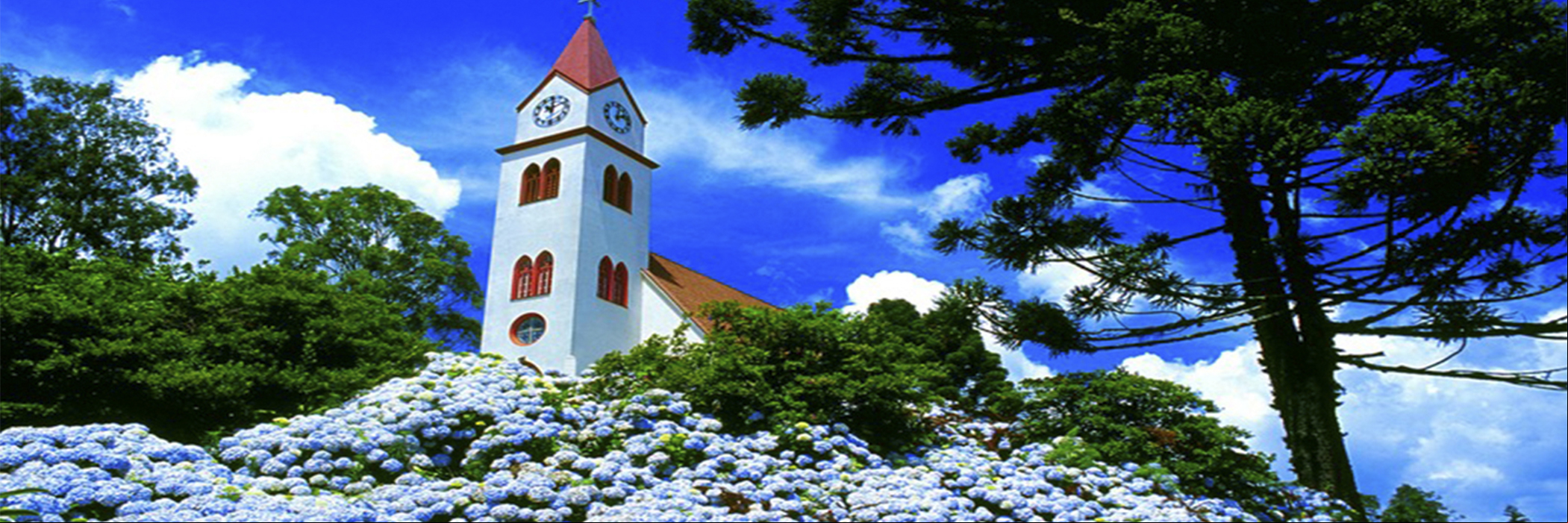 HOME ROTEIRO DA SERRA GAUCHA - RS GRAMADO - Nova petropolis - Topo vermelho da igreja 
